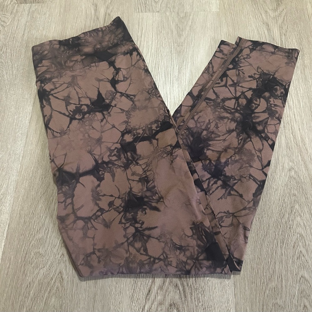 Victoria's Secret PINK Active Seamless Tie Dye Workout Leggings Women XL